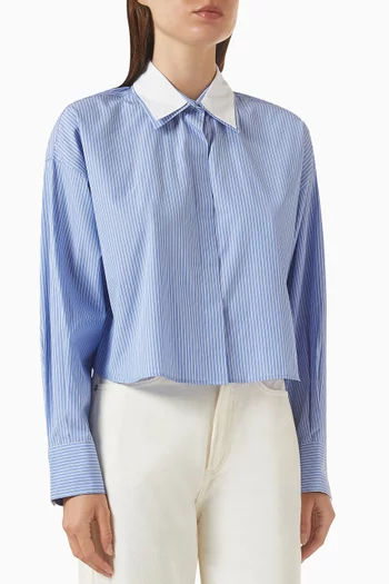 Marin Striped Combo Shirt in Cotton