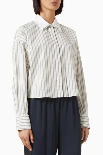 Marin Striped Combo Shirt in Cotton