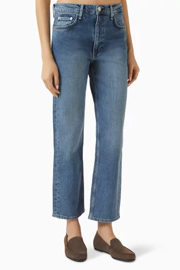 Harlow Ankle Straight-fit Jeans in Denim