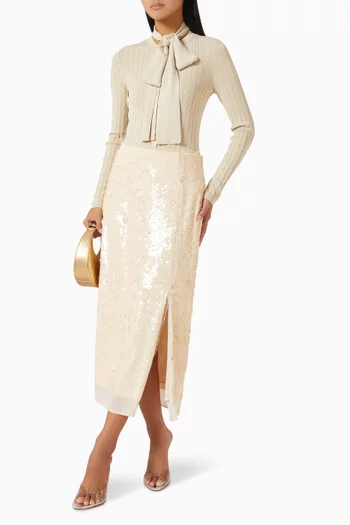 Kali Sequin-embellished Skirt