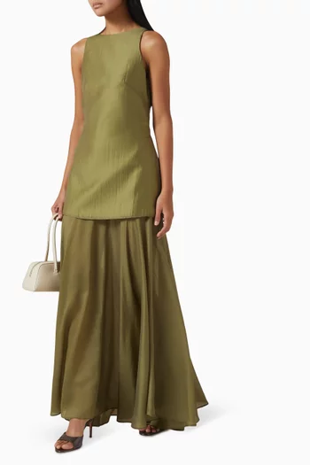 Double-layered Halter Dress