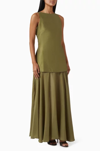 Double-layered Halter Dress