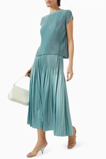 Rabat Pleated Skirt in Satin