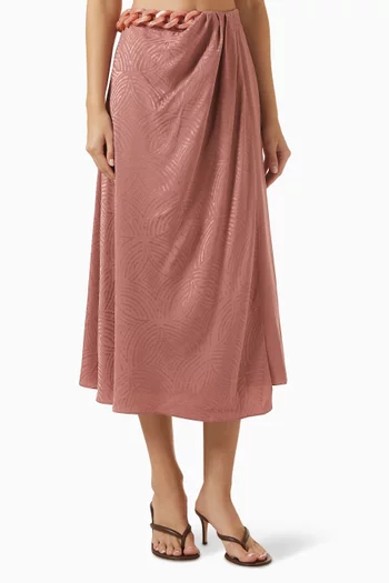 Tanger Chain Skirt in Silk Jacquard