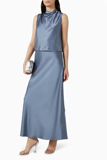 Maxi Slip Skirt in Satin