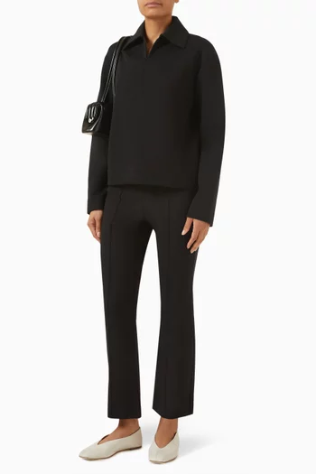 Niki Pintuck Crop Flare Pants