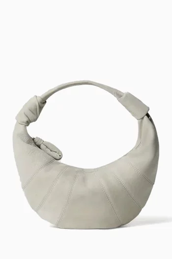 Mini Fortuna Croissant Bag in Suede
