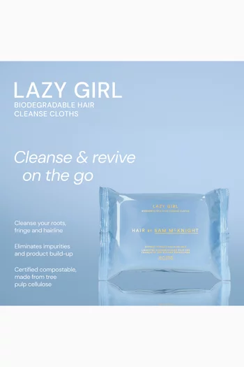 Lazy Girl Biodegradable Hair Cleanse Cloths, 100 cloths