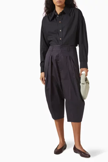 Collar Shirt in Cotton-muslin