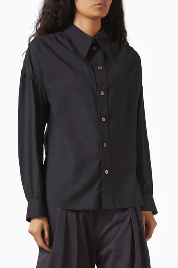 Collar Shirt in Cotton-muslin