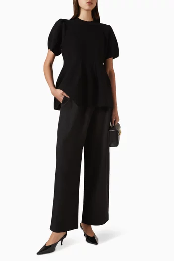 Givston Puff Sleeve Tulip Top in Cotton