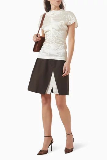 Caliga Slouch Waist Top in Satin