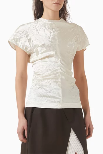Caliga Slouch Waist Top in Satin