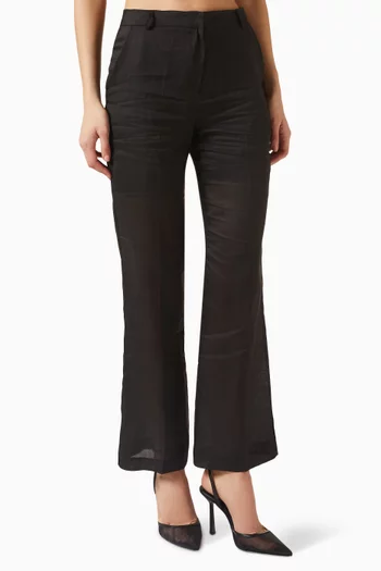 Arny Semi-Sheer Pants in Linen