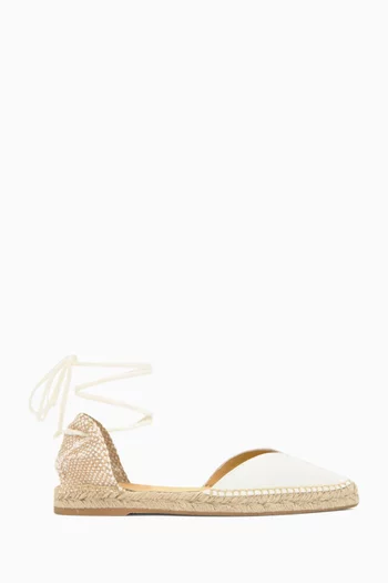 Brava Espadrille Flats in Satin
