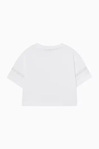Cropped T-shirt in Cotton