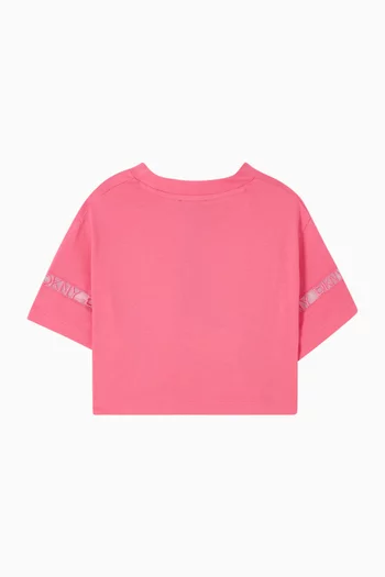 Cropped T-shirt in Cotton