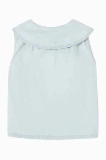 Collared Button-Down Top
