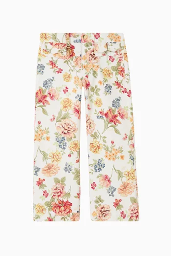 Floral Straight Leg Trousers