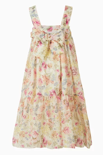 Floral All-Over Print Midi Dress