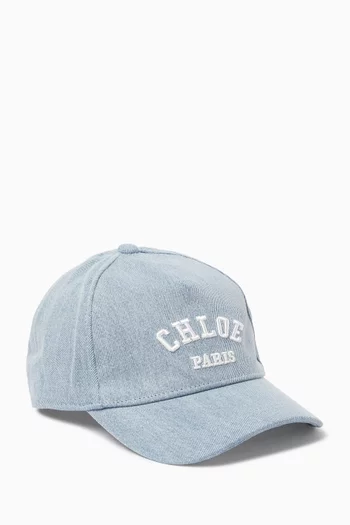 Logo Cap in Denim