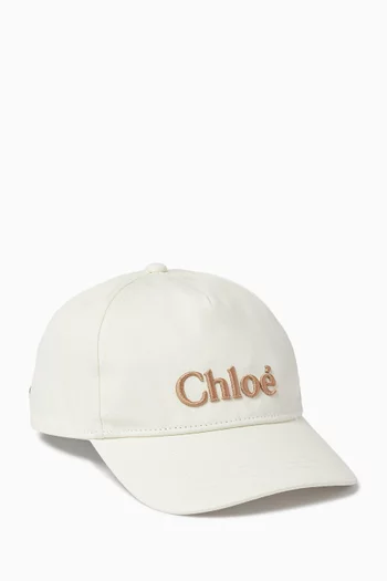 Logo Cap in Wool-blend