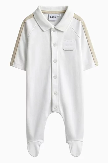 Collared Sleepsuit in Cotton