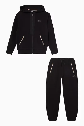 Logo Zip Tracksuit in Fleece