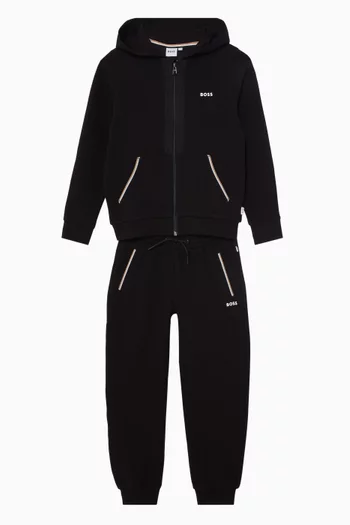 Logo Zip Tracksuit in Fleece
