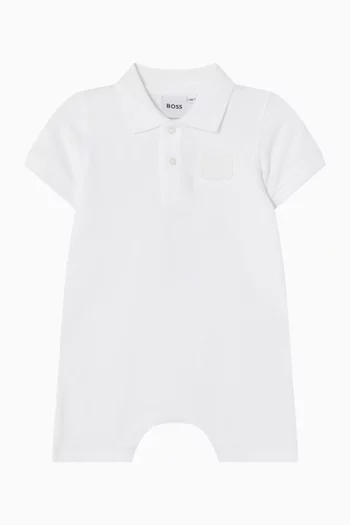 Logo Romper in Cotton
