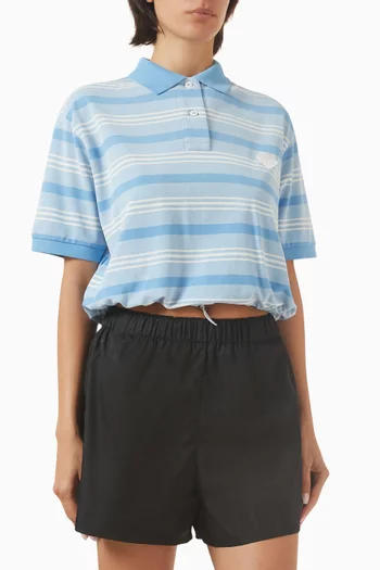 Striped Polo Shirt in Cotton-piqué