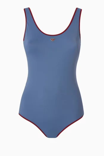 Logo One-piece Swimsuit in Jersey