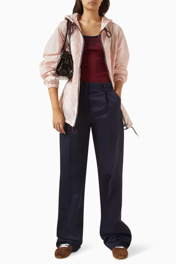 Hooded Raincoat in Re-Nylon