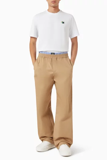 Wide-leg Boxer Pants