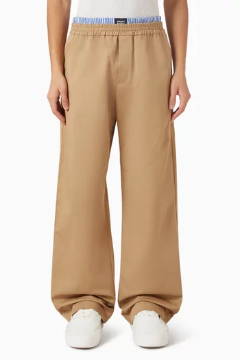 Wide-leg Boxer Pants