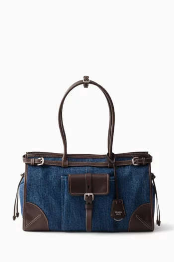 Large Bonnie Handbag in Denim & Leather