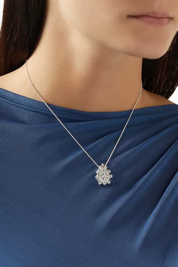 Ellara Pendant Necklace in Rhodium-plated Silver