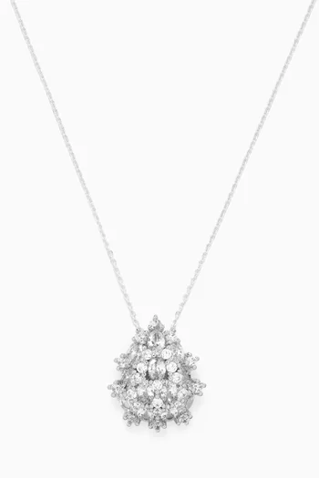 Ellara Pendant Necklace in Rhodium-plated Silver