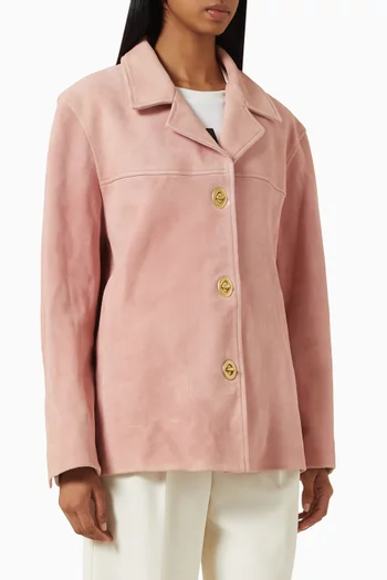 Turnlock Jacket in Suede