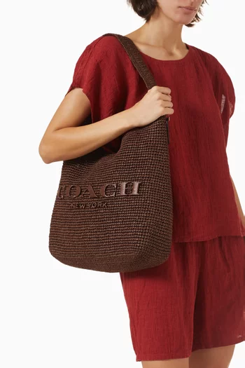 Brooklyn Shoulder Bag in Straw
