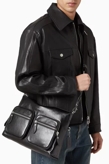 Domino File Bag in Leather