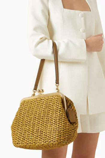 Kisslock 27 Frame Bag in Straw