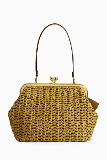 Kisslock 27 Frame Bag in Straw