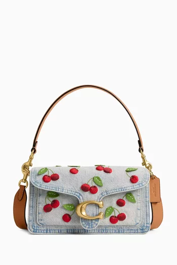 Tabby 26 Shoulder Bag in Embroidered Denim