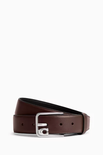Signature Harness Buckle Belt in Leather