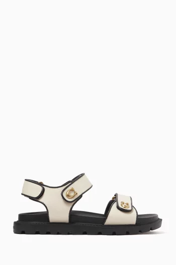 Brynn Logo Sandals in Canvas