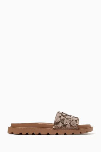 Brynn Slides in Crystal Signature Jacquard