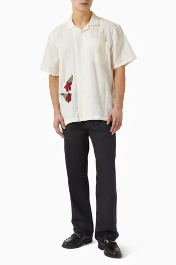 Rampus Embroidered Shirt in Cotton
