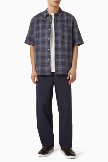 Checkered Shirt in Cotton Blend