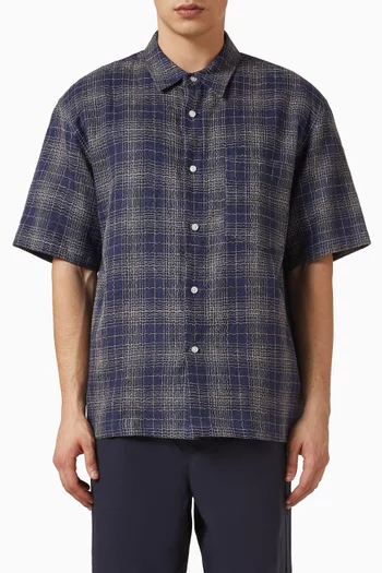 Checkered Shirt in Cotton Blend